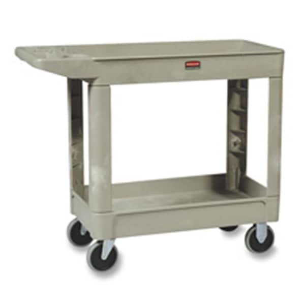 Fixturesfirst 2-Shelf Cart- w-Lipped Shelf- 17-.88 in x39 in x33-.25 in - Beige FI3745659 - main